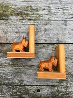 Vintage houten boekensteunen art-deco, Huis en Inrichting, Woonaccessoires | Wandplanken en Boekenplanken, Ophalen of Verzenden