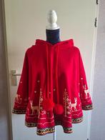 Rode Kerst Poncho, Kleding | Dames, Jasjes, Kostuums en Pakken, Maat 42/44 (L), Ophalen of Verzenden, Zo goed als nieuw, Jasje