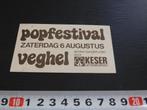 sticker Veghel Popfestival  KESER uitzendgroep, Ophalen, Zo goed als nieuw, Bedrijf of Vereniging