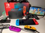 Nintendo Switch Compleet + Extra's, Verzenden, Gebruikt, Met 3 controllers of meer, Switch Original