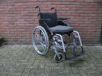 Excel rolstoel 46cm massieve banden druksteunen verstelbaar, Ophalen of Verzenden, Inklapbaar, Zo goed als nieuw, Duwrolstoel