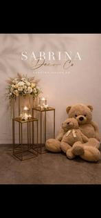 Bijzettafels, balonnenboog, welkomstbord houder, teddyberen, Ophalen, Zo goed als nieuw