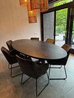 Ovale eikenhouten tafelblad 6-8 Persoons, Huis en Inrichting, Tafels | Eettafels, Ophalen, 100 tot 150 cm, Eikenhout, 200 cm of meer