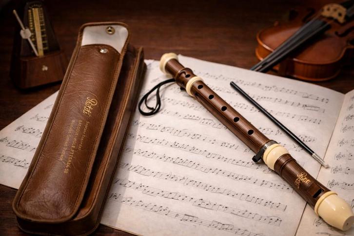 Houten patroon Sopraan Blokfluit met Hoes en Schoonmaakstaaf, Muziek en Instrumenten, Blaasinstrumenten | Blokfluiten, Gebruikt