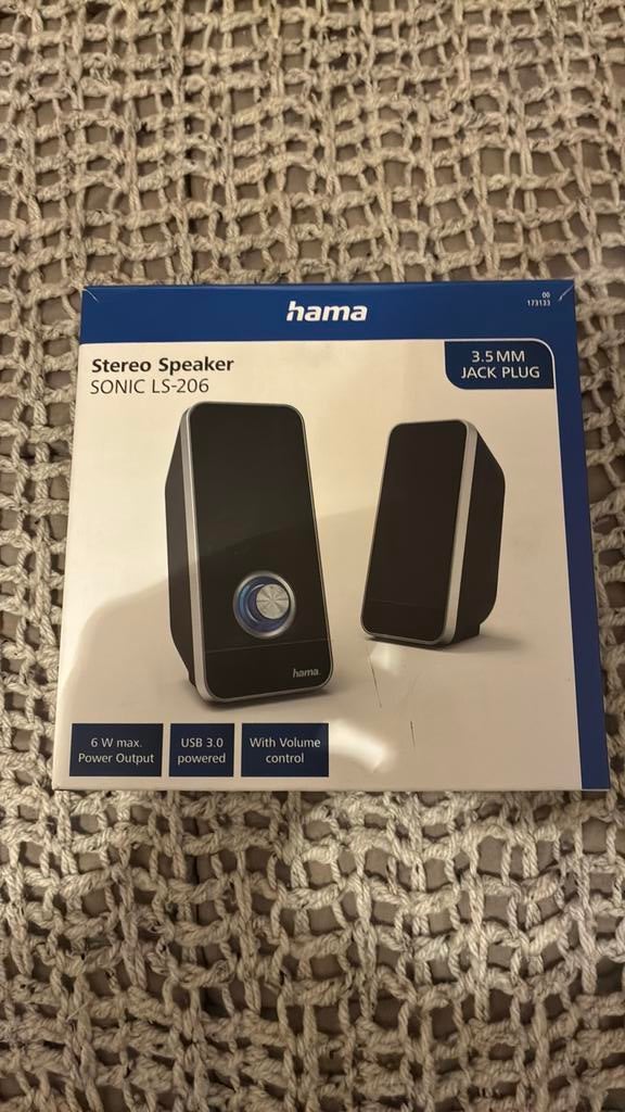 Hama Sonic LS-206 - nieuw in doos, Hama, Nieuw, Minder dan 60 watt, Front, Rear of Stereo speakers