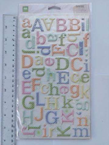 Making Memories Spring Fling puffy alpha stickers beschikbaar voor biedingen