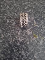 Brede zilveren dames ring., Sieraden, Tassen en Uiterlijk, Ringen, Ophalen of Verzenden, Zo goed als nieuw, 17 tot 18, Dame