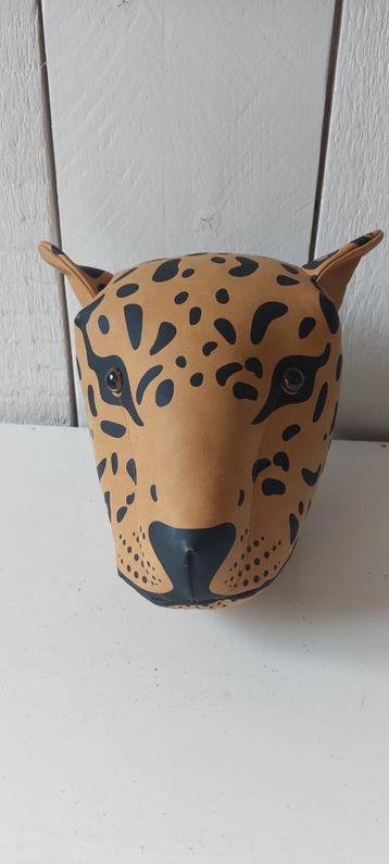 Wanddecoratie kop.luipaard stof kinderkamer kinderslaapkamer beschikbaar voor biedingen