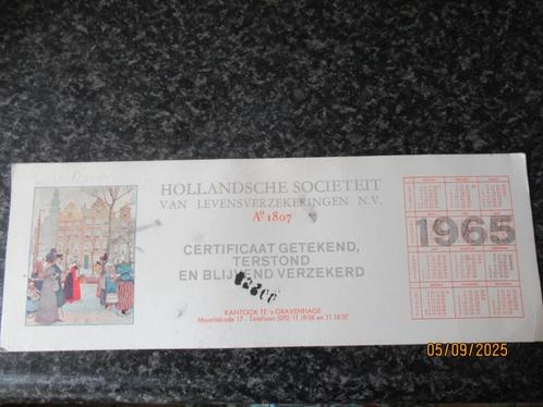 APART VLOEIBLAD/ BOEKENLEGGER- HOLLANDSCHE SOCIETEIT-1965, Verzamelen, Boekenleggers, Gebruikt, Reclame, Ophalen of Verzenden