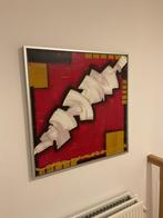 Abstract Schilderij Stiane met Aluminium Lijst 80x80, Antiek en Kunst, Ophalen