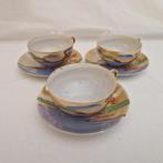 3 Chinese theekop en schotel afb meertje huisje en boom #112, Antiek en Kunst, Antiek | Servies los, Ophalen of Verzenden