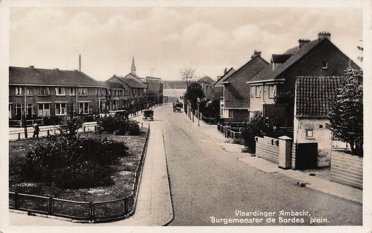 JL990 Vlaardingen Ambacht Burg de Bordesplein 1939, Verzamelen, Ansichtkaarten | Nederland, Gelopen, Zuid-Holland, 1920 tot 1940