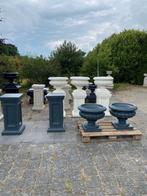 Unieke & sierlijke italiaanse betonnen bloempotten & zuilen, Tuin en Terras, Bloempotten, Ophalen, 40 cm of meer, Rond, Nieuw