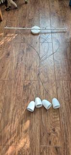 Hanglamp met 4 hanglampjes led, Ophalen, Zo goed als nieuw, Modern, Metaal