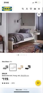 2x IKEA Malm bed + Lönset lattenbodem (zo goed als nieuw), Huis en Inrichting, 90 cm, Eenpersoons, Wit, Ophalen of Verzenden