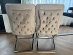 Eric kuster stoelen beige/taupe MOET WEG, Huis en Inrichting, Stoelen, Ophalen of Verzenden, Gebruikt