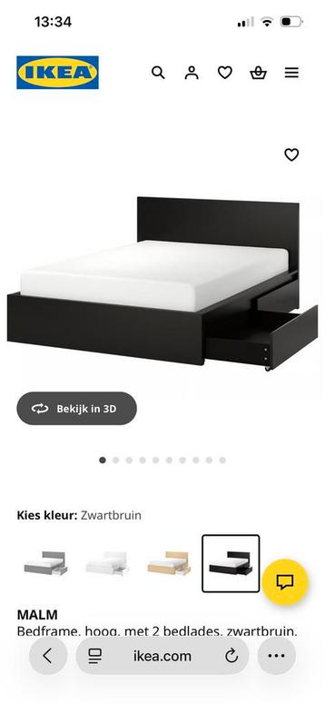 Ikea Bed 140x200 met Matras & Lattenbodem beschikbaar voor biedingen