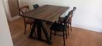 MOOIE EETTAFEL MET 4 STOELEN, Huis en Inrichting, Tafels | Eettafels, Ophalen, Gebruikt, 50 tot 100 cm, Vijf personen of meer