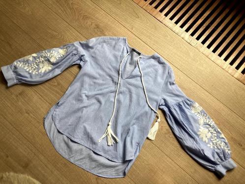 geborduurde mouwen blouse SET, Kleding | Dames, Blouses en Tunieken, Gedragen, Maat 36 (S), Blauw, Ophalen of Verzenden