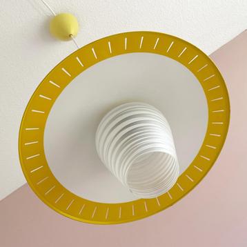 grote vintage design LAMP Louis Kalff geel opaalglas Retro beschikbaar voor biedingen