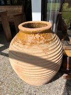 Grote Authentieke Oude Griekse OLIJFPOT Kruik Hoogte 82 cm, Ophalen, Gebruikt