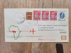 First KLM flight envelop Amsterdam - Conakry 1960 - openings, Postzegels en Munten, Nederland, Beschreven, Ophalen of Verzenden