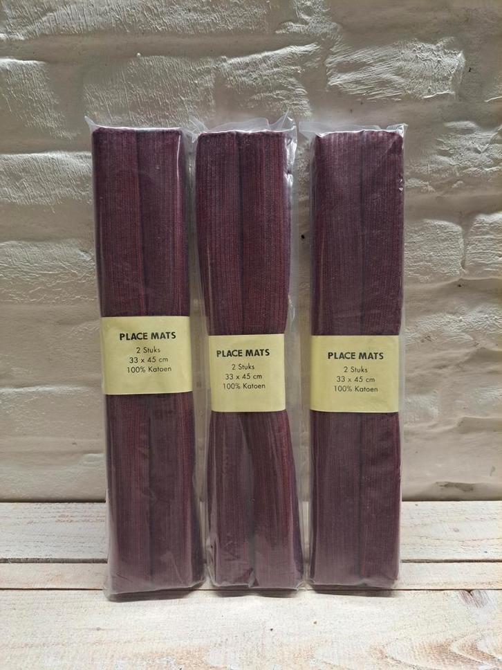 Bordeaux Rode Placemats - Nieuw!, Huis en Inrichting, Keuken | Textiel, Nieuw, Placemat, Rood, Verzenden