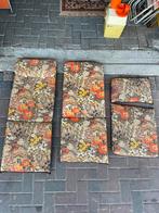 3 vintage jaren 70 gebloemde tuinstoel kussens, Ophalen, Vierkant, ?, Zo goed als nieuw