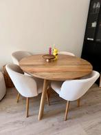 Ronde Mango Houten Eettafel - 120cm, Huis en Inrichting, Tafels | Eettafels, Ophalen, 100 tot 150 cm, Rond, Zo goed als nieuw