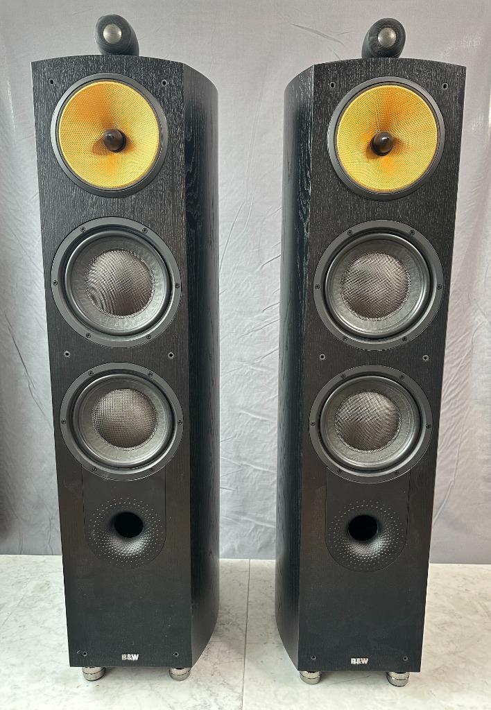 B&W Bowers & Wilkins 803 Nautilus - 803N - Black Ash, Audio, Tv en Foto, Luidsprekers, Zo goed als nieuw, Front, Rear of Stereo speakers
