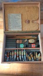 Antieke Talens Schilderskist met Materialen, Ophalen of Verzenden, Gebruikt, Overige typen