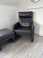 2 sets Lederen Fauteuil met Voetenbank W. Schillig, Huis en Inrichting, Fauteuils, Ophalen, Gebruikt, Leer, 75 tot 100 cm