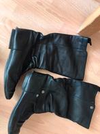 Zwart leren laarsjes maat 37, zgan, Ophalen of Verzenden, Zo goed als nieuw, Zwart