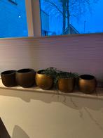 Bloempotten 5 stuks, Ophalen, Rond, Zo goed als nieuw, Aardewerk