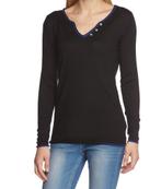 Zwarte Esprit Henley sweater trui pullover maat S, Zwart, Nieuw, Ophalen of Verzenden, Maat 36 (S)