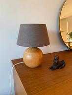 Retro vintage houten tafellamp bol V&D, Ophalen of Verzenden, Zo goed als nieuw, Hout, Minder dan 50 cm