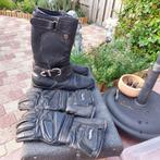 Leren motorlaarzen Mt 45 en handschoenen te koop, Route 66, Heren, Ophalen of Verzenden, Laarzen