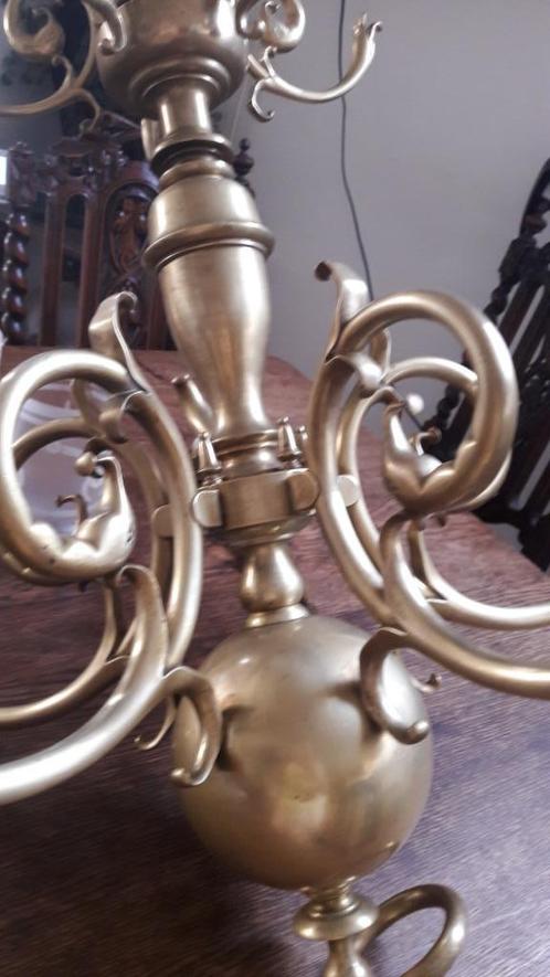 Massief koperen lamp, Antiek en Kunst, Curiosa en Brocante, Ophalen