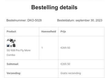 Drone SG 908 Fly more Amateur Drone 2 camera's 2 accus beschikbaar voor biedingen