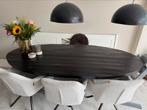 Ovale eettafel zwart 220, Ophalen, Gebruikt, 200 cm of meer, Vijf personen of meer