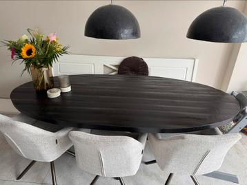 Ovale eettafel zwart 220  beschikbaar voor biedingen