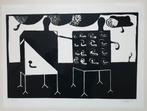 Abe Johannes Kuipers(1918)zeefdruk"Abstracte Comp"Ges Gen Ge, Antiek en Kunst, Ophalen of Verzenden