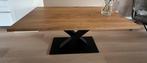 Moderne insustriële tafel, massief eiken+designpoot (2024), Huis en Inrichting, Tafels | Eettafels, Ophalen, 50 tot 100 cm, Zo goed als nieuw