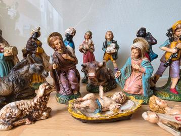 Kerstgroep kerststal set oud Italië  beschikbaar voor biedingen