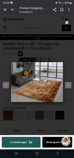 Vloerkleed Floorpassion Noëlle Riche 69 goud hoogpolig, Huis en Inrichting, Ophalen, Bruin, Industrieel Chique, 150 tot 200 cm