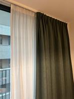 Gordijnen set (translucid & opaque) + rail, Huis en Inrichting, Stoffering | Gordijnen en Lamellen, Ophalen of Verzenden, Zo goed als nieuw