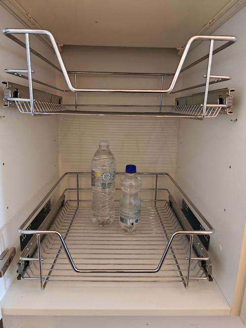 6 Keukenlades uittrekbare stalen draadmanden 50 cm, Huis en Inrichting, Keuken | Keukenelementen, Zo goed als nieuw, Minder dan 100 cm