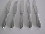 5 vintage puntfilet diner mes 25 cm 1950 Zilverstad RVS p st, Antiek en Kunst, Antiek | Bestek, Ophalen of Verzenden