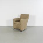 2x Leolux Dolcinea Fauteuil Beige Stof Gemêleerd - Zwart, Hout, Minder dan 75 cm, Ophalen of Verzenden, Zo goed als nieuw