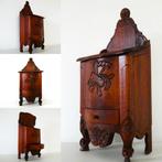 Frans zoutkastje / zoutkist met lade muziekinstrumenten, Antiek en Kunst, Curiosa en Brocante, Ophalen of Verzenden